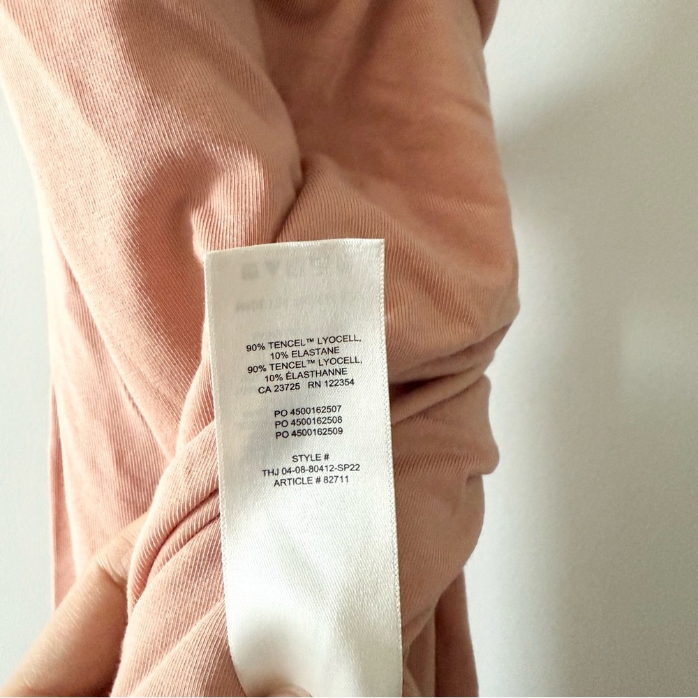 Aritzia Wilfred Saturn Wrap Sarong‎ Midi Dress Sun Faded Coral sz L - Picture 6 of 6